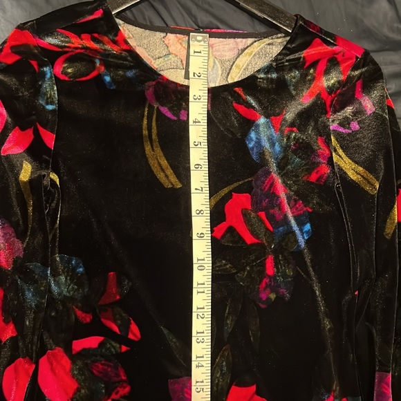 Marciano Nocturnal Floral Stretchy Velvet Mini Dress sz S - Picture 12 of 16